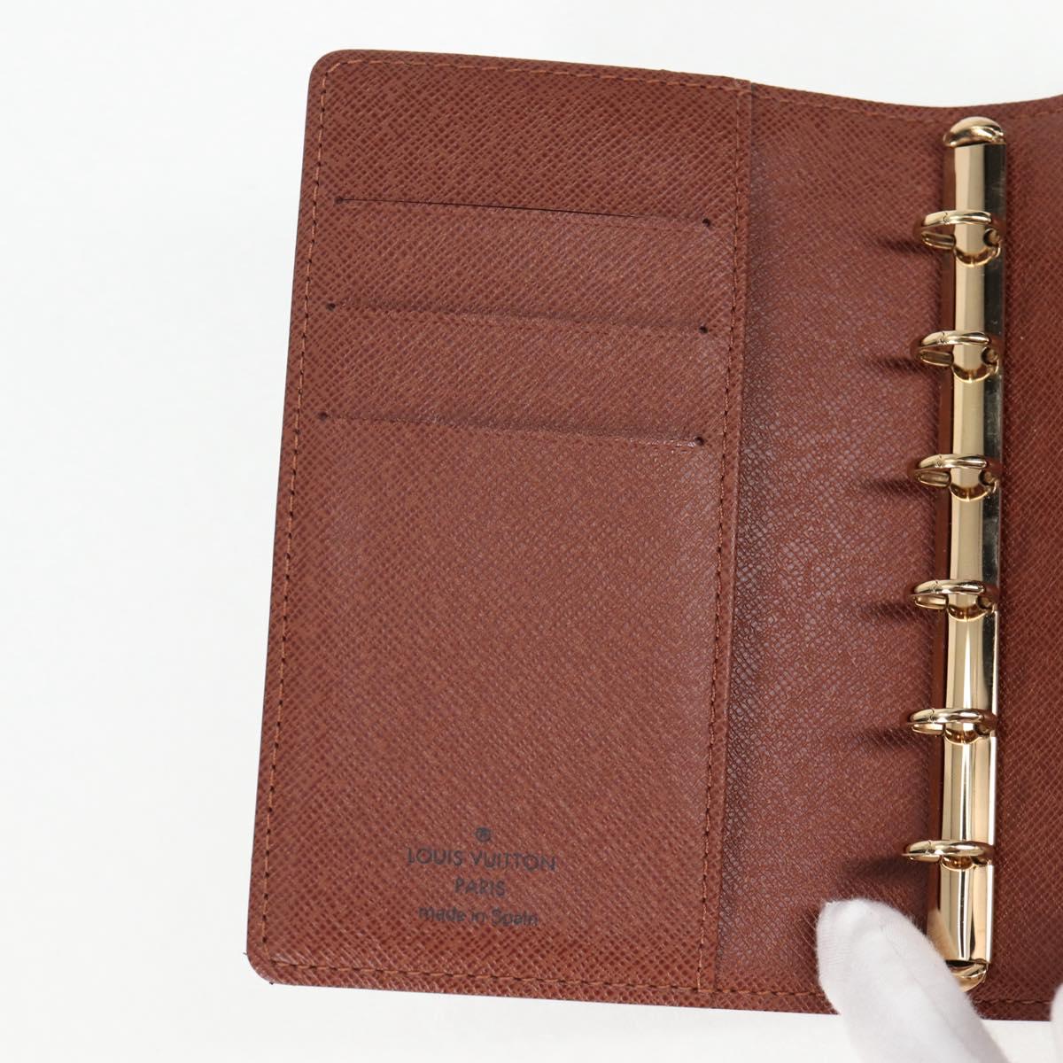 Louis Vuitton Agenda PM, Brown, Canvas, wallet