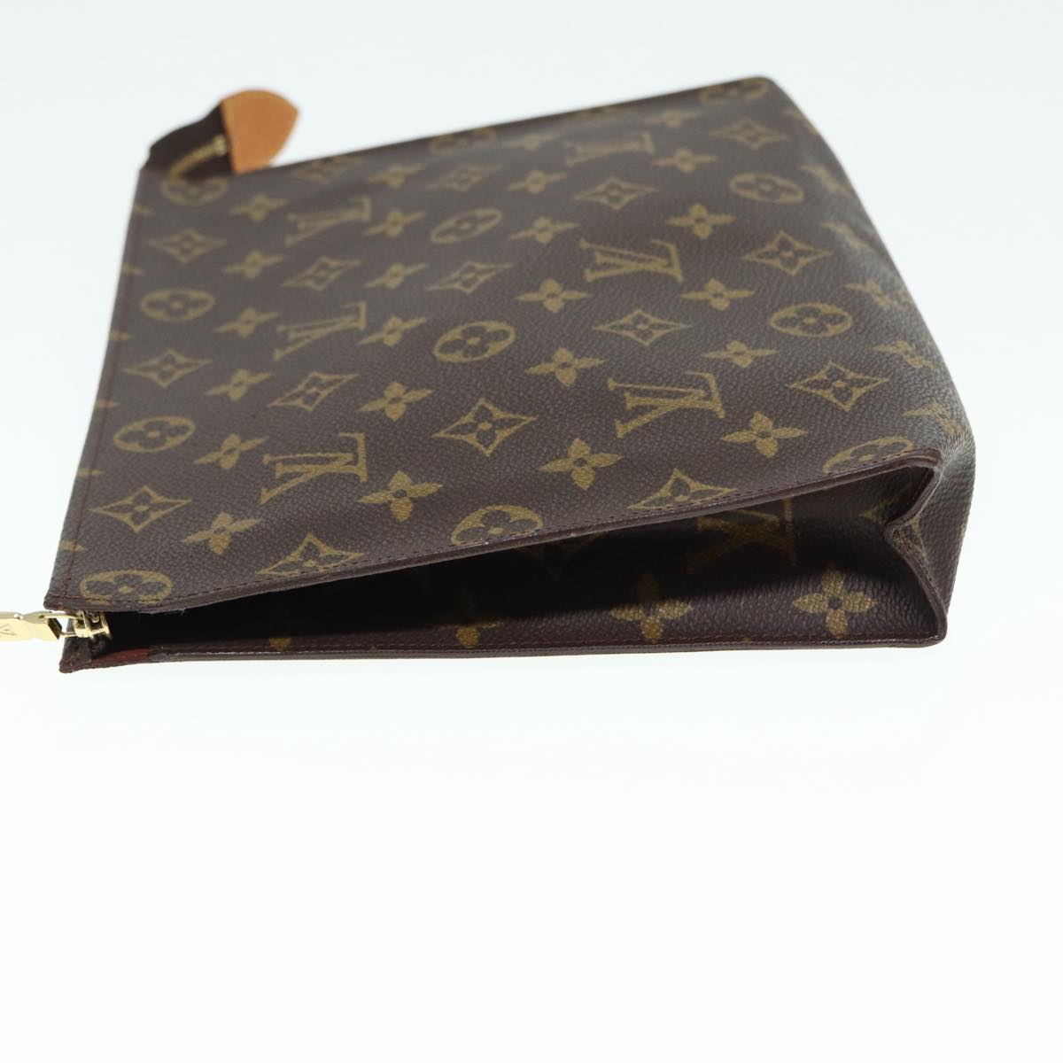 Louis Vuitton Poche Toilette, Brown, Canvas, clutch