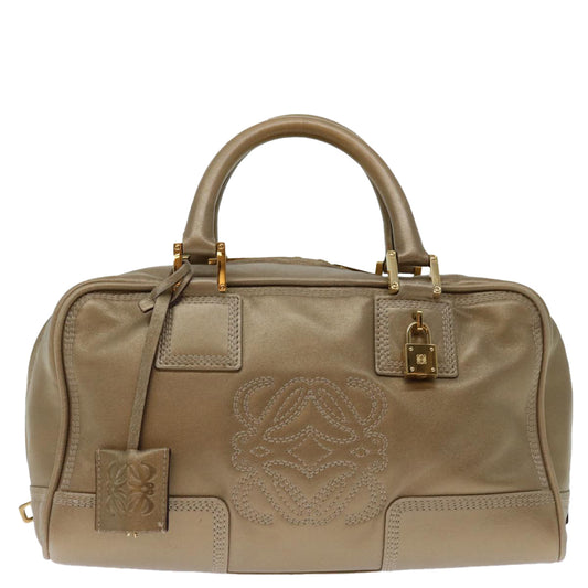 Loewe Amazona, Gold, Leather, handbag