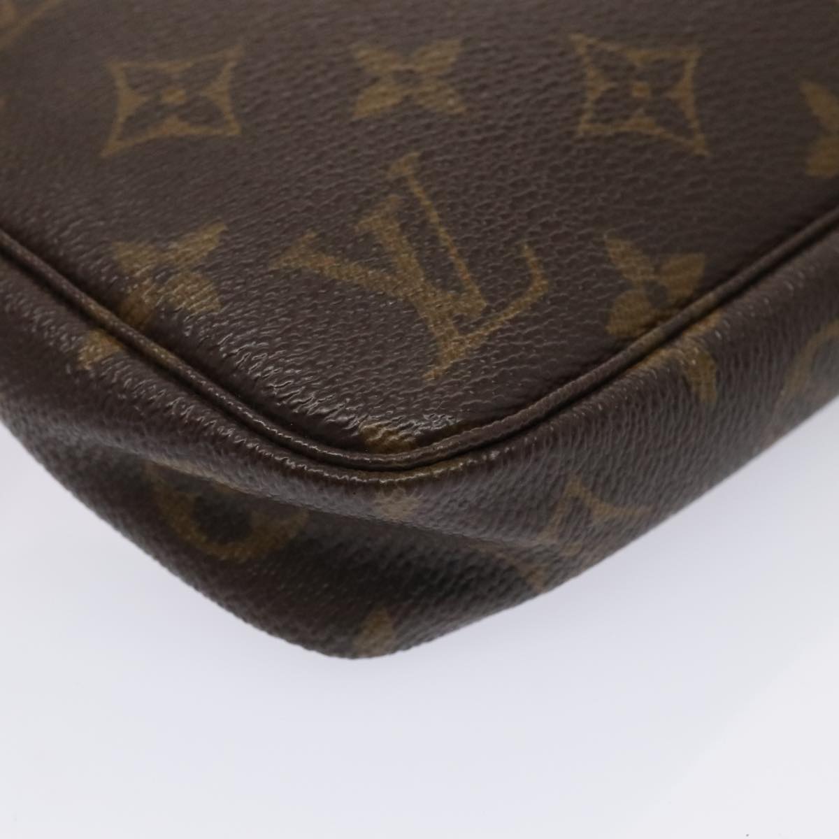 Louis Vuitton Pochette Accessoire, Brown, Canvas, clutch