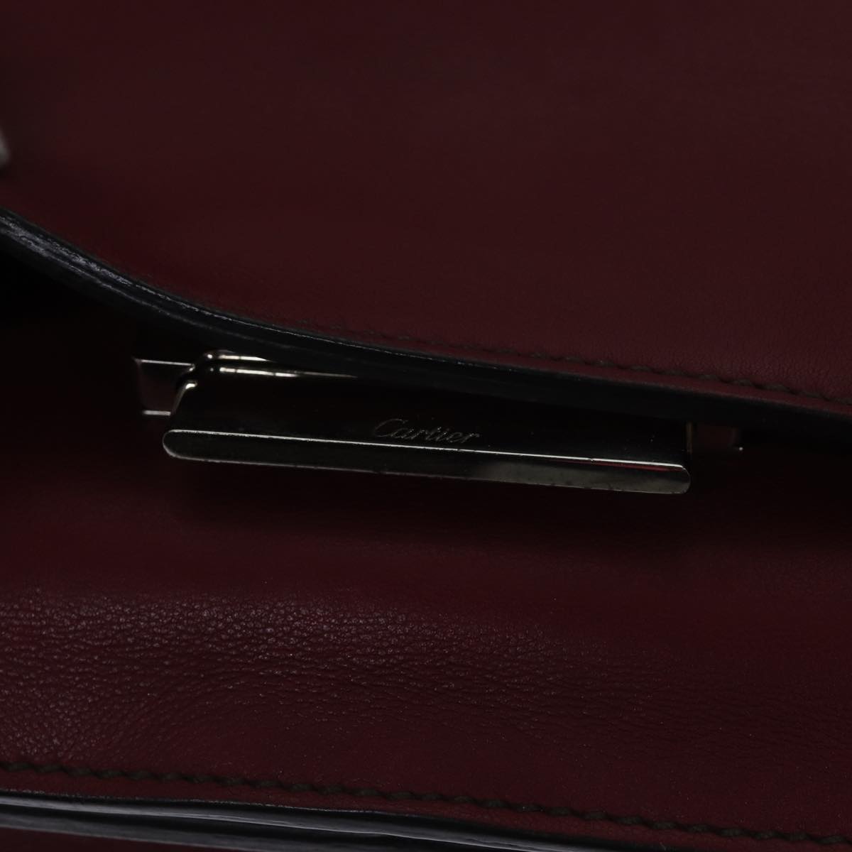 Cartier, Burgundy, Leather, shoulder