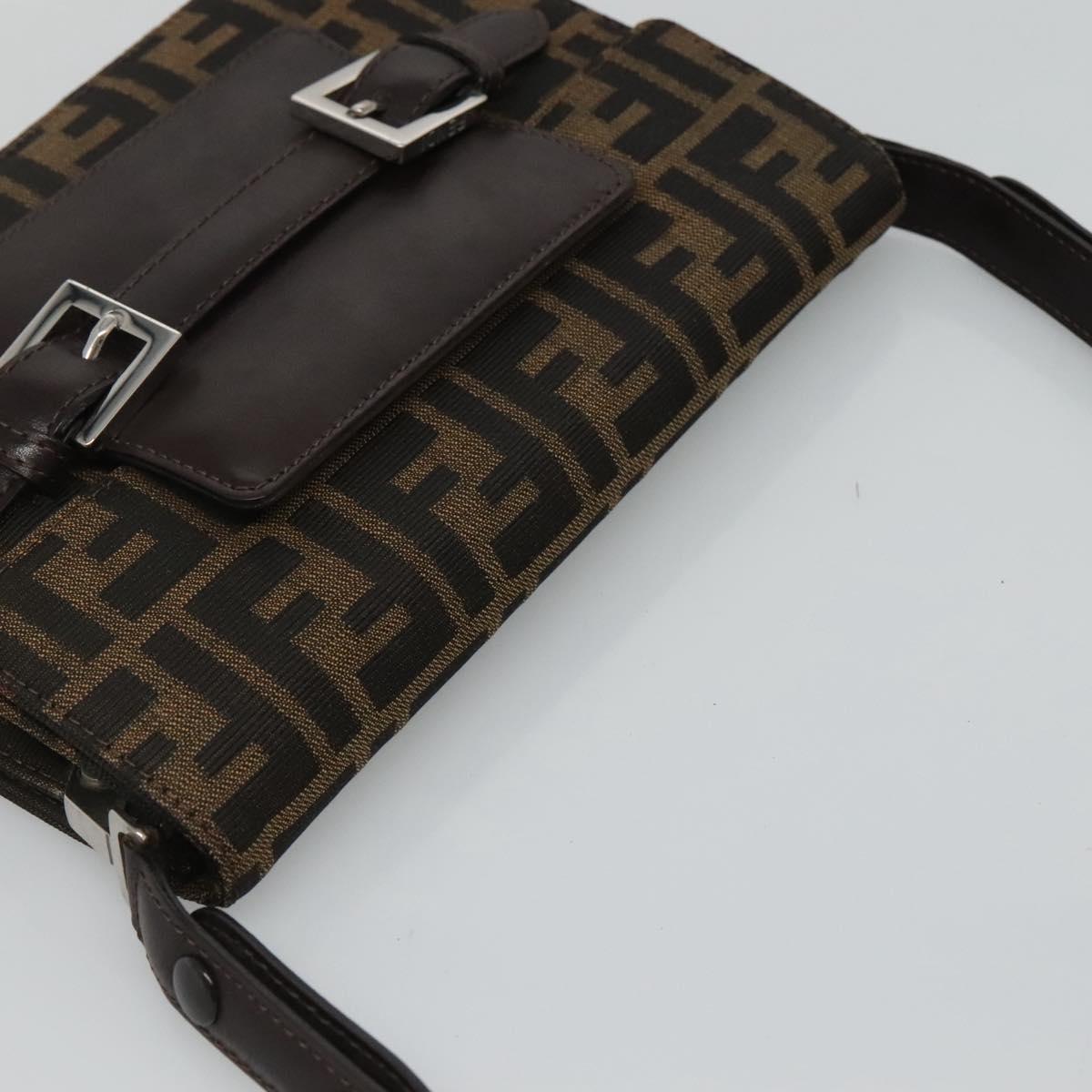 Fendi, Brown, Canvas, shoulder