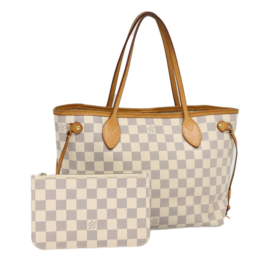 Louis Vuitton Neverfull PM, Beige, Canvas, tote