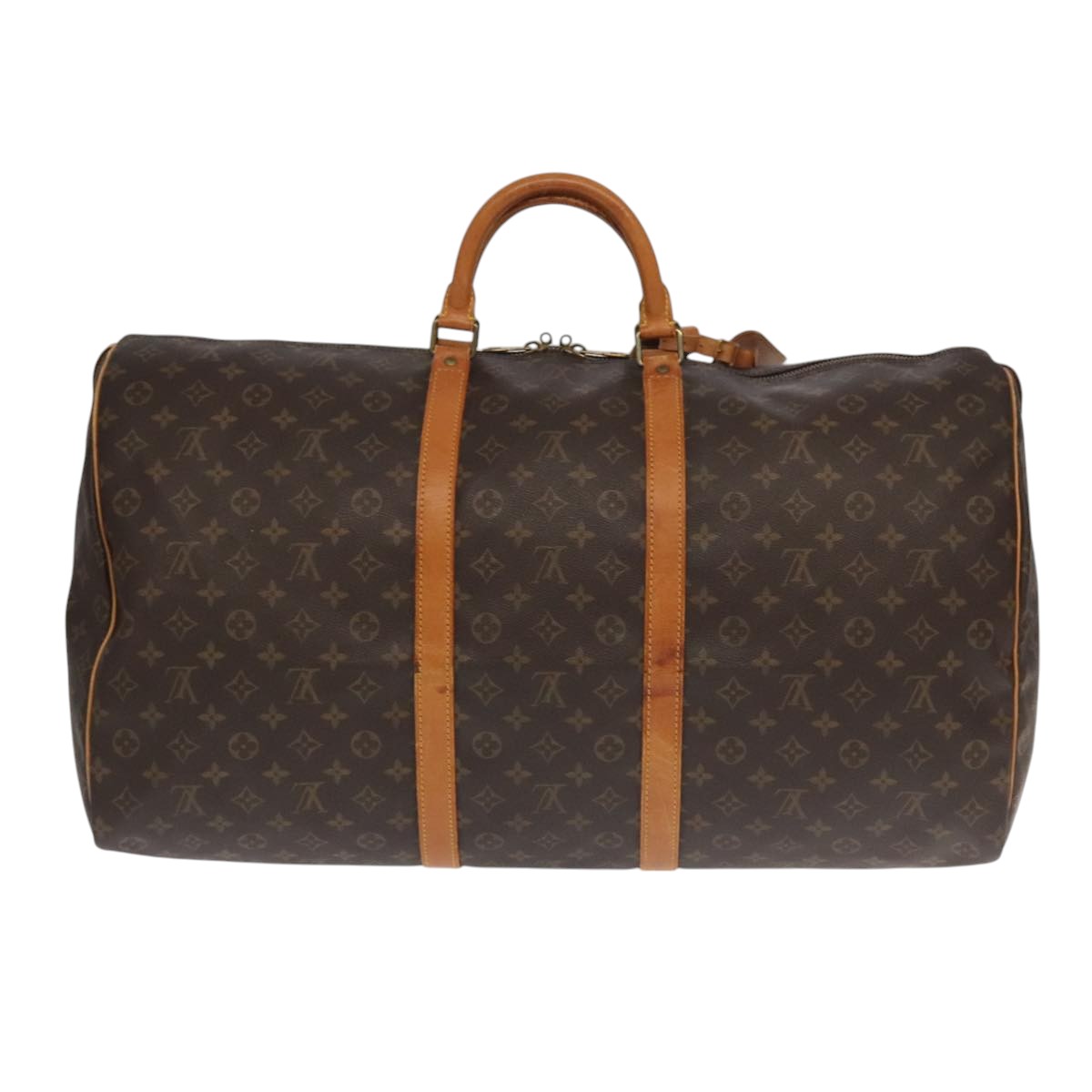 Louis Vuitton Keepall 60, Brown, Canvas, travel