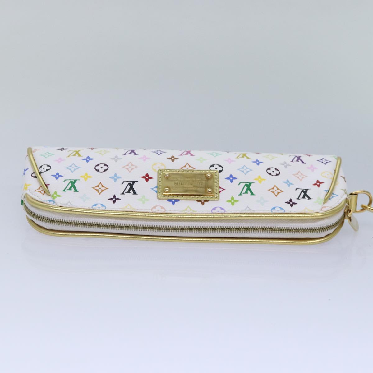 Louis Vuitton Kate Clutch, White, Canvas, clutch