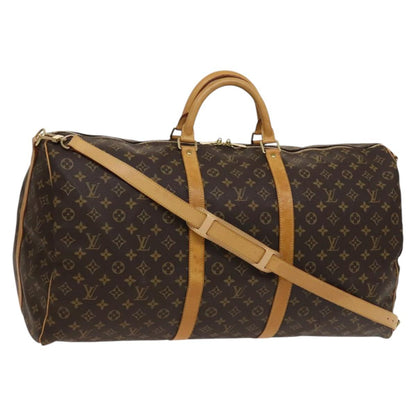 Louis Vuitton Keepall Bandoulière 60, Brown, Canvas, travel