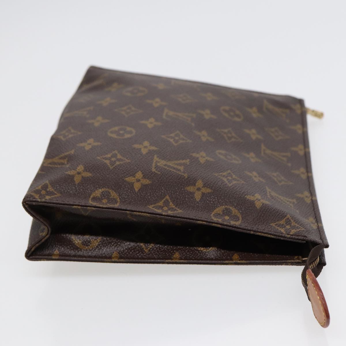 Louis Vuitton Poche Toilette, Brown, Canvas, clutch