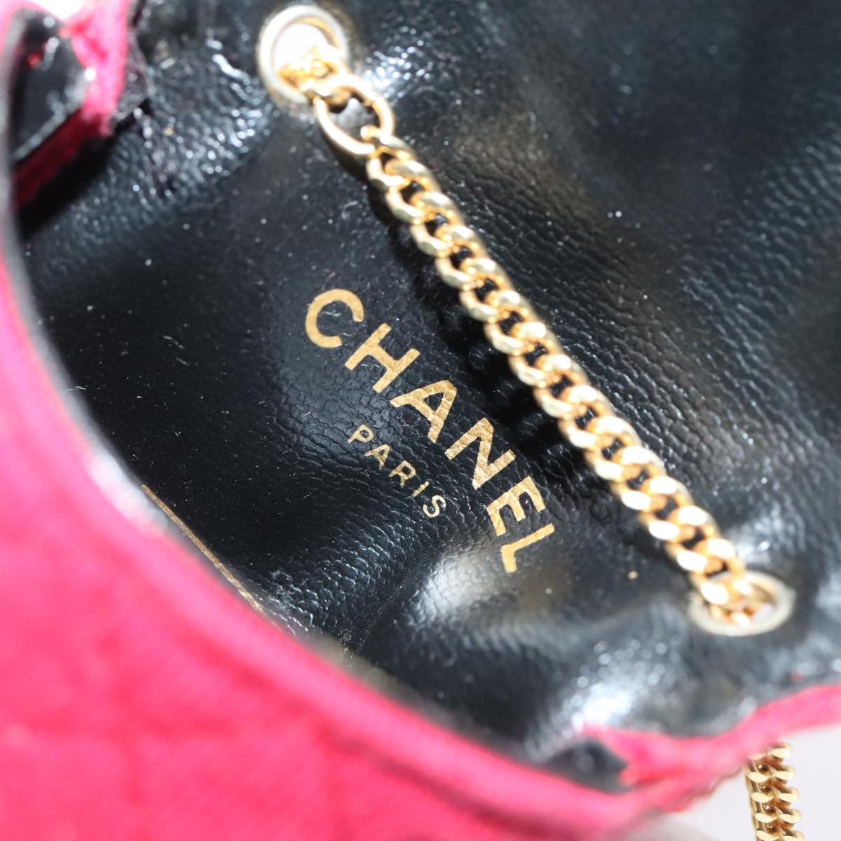 Chanel Matelassé, Red, Cotton, clutch