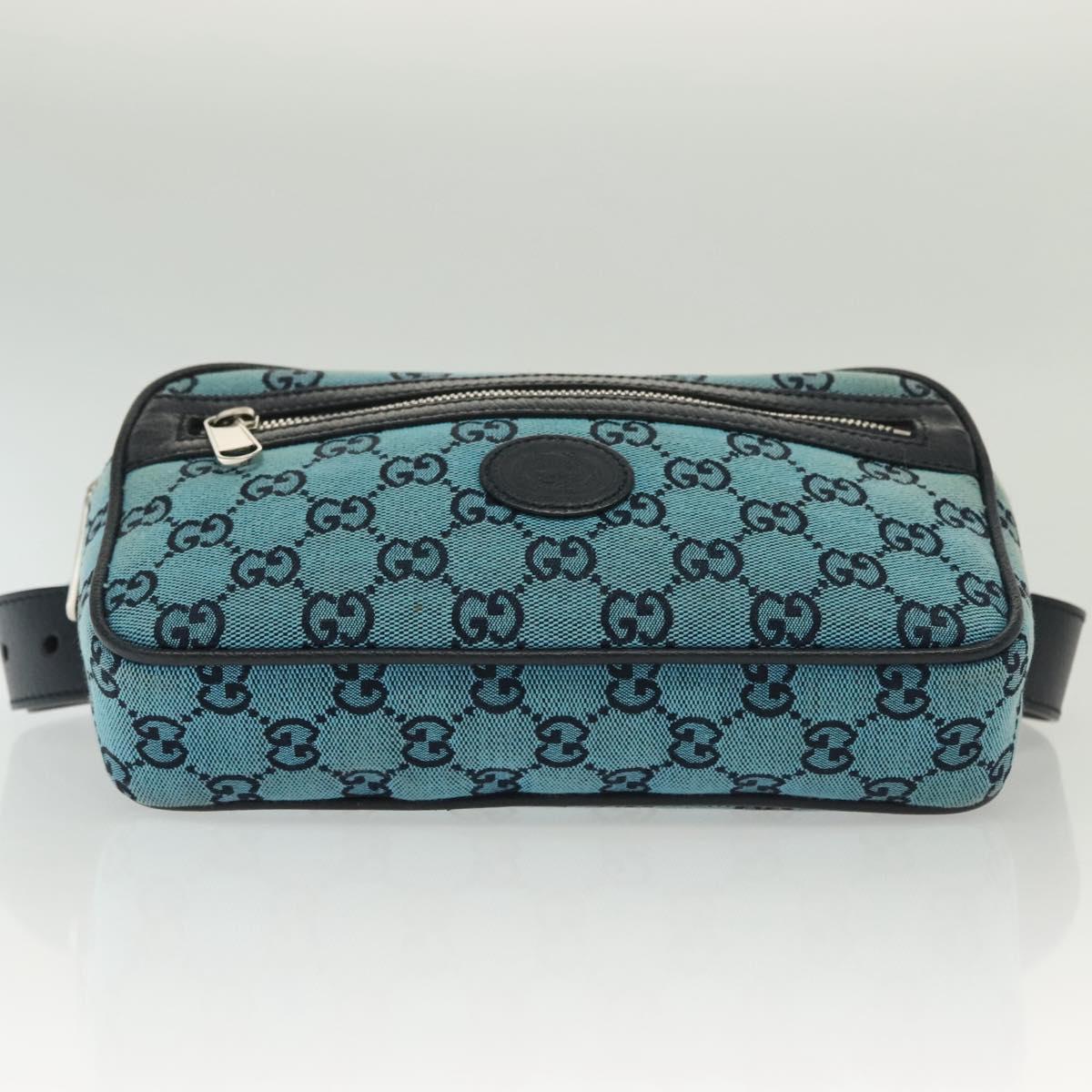 Gucci GG canvas, Blue, Canvas, shoulder