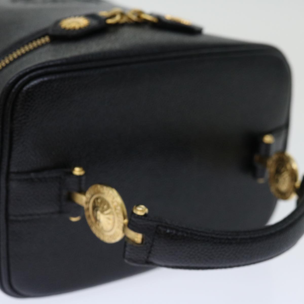 Versace Vanity, Black, Leather, handbag