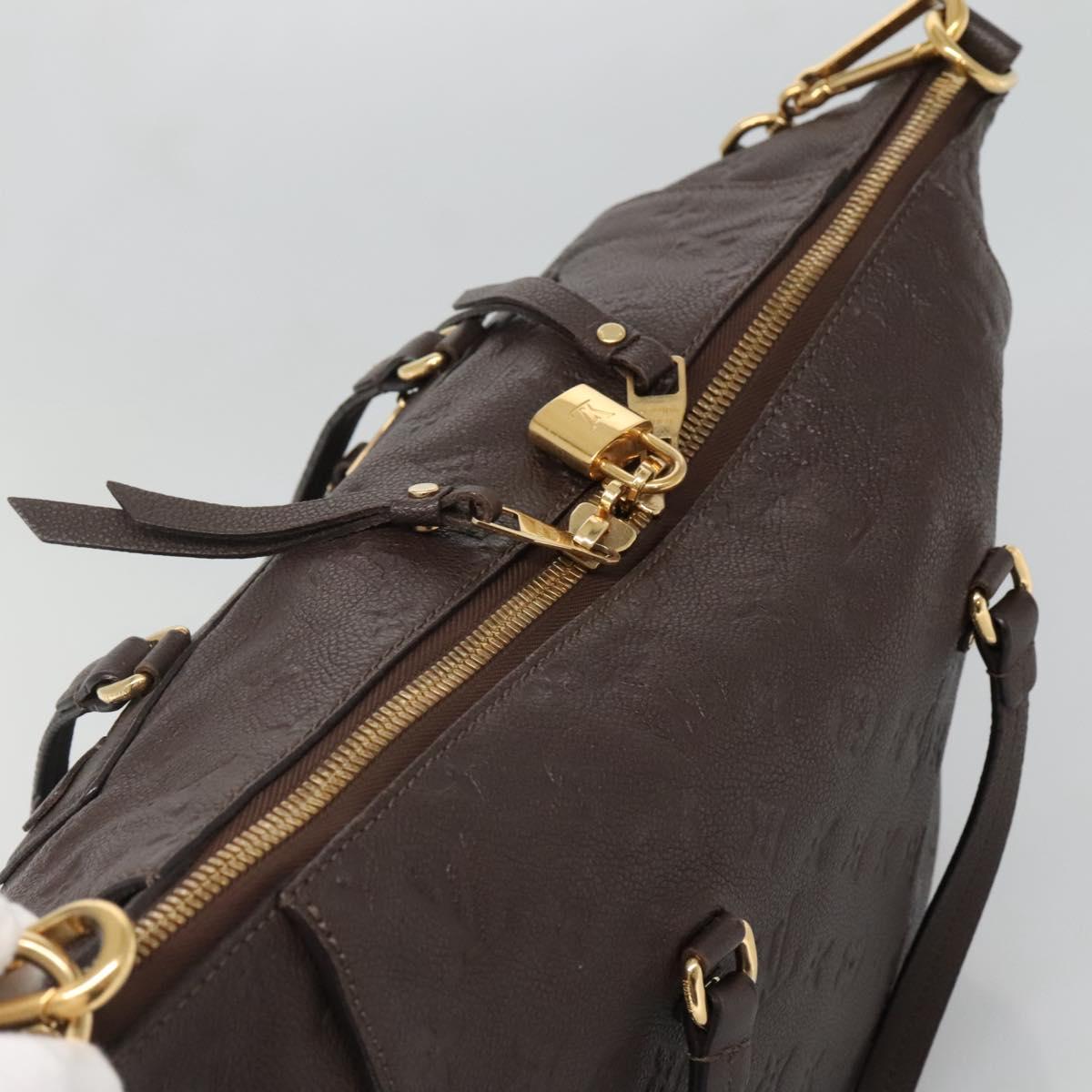 Louis Vuitton Lumineuse, Brown, Leather, tote