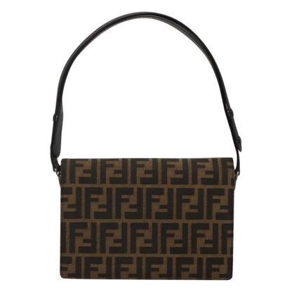 Fendi, Brown, Canvas, shoulder