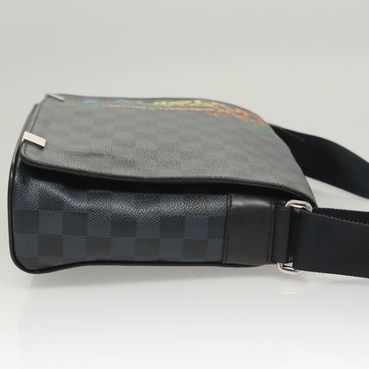 Louis Vuitton District, Grey, Canvas, shoulder