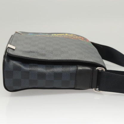 Louis Vuitton District, Grey, Canvas, shoulder