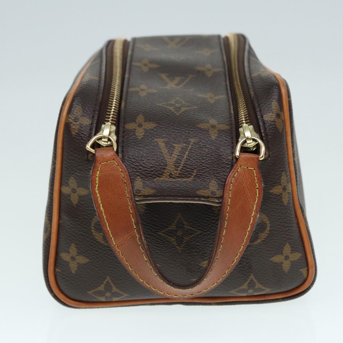 Louis Vuitton Dopp Kit, Brown, Canvas, clutch