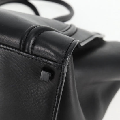 Céline Luggage Phantom, Black, Leather, tote