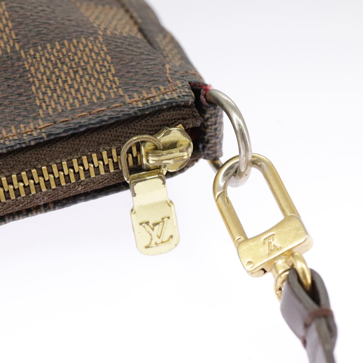 Louis Vuitton Pochette Accessoire, Brown, Canvas, clutch