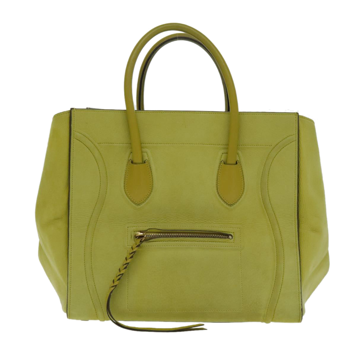 Céline Luggage, Green, Leather, handbag