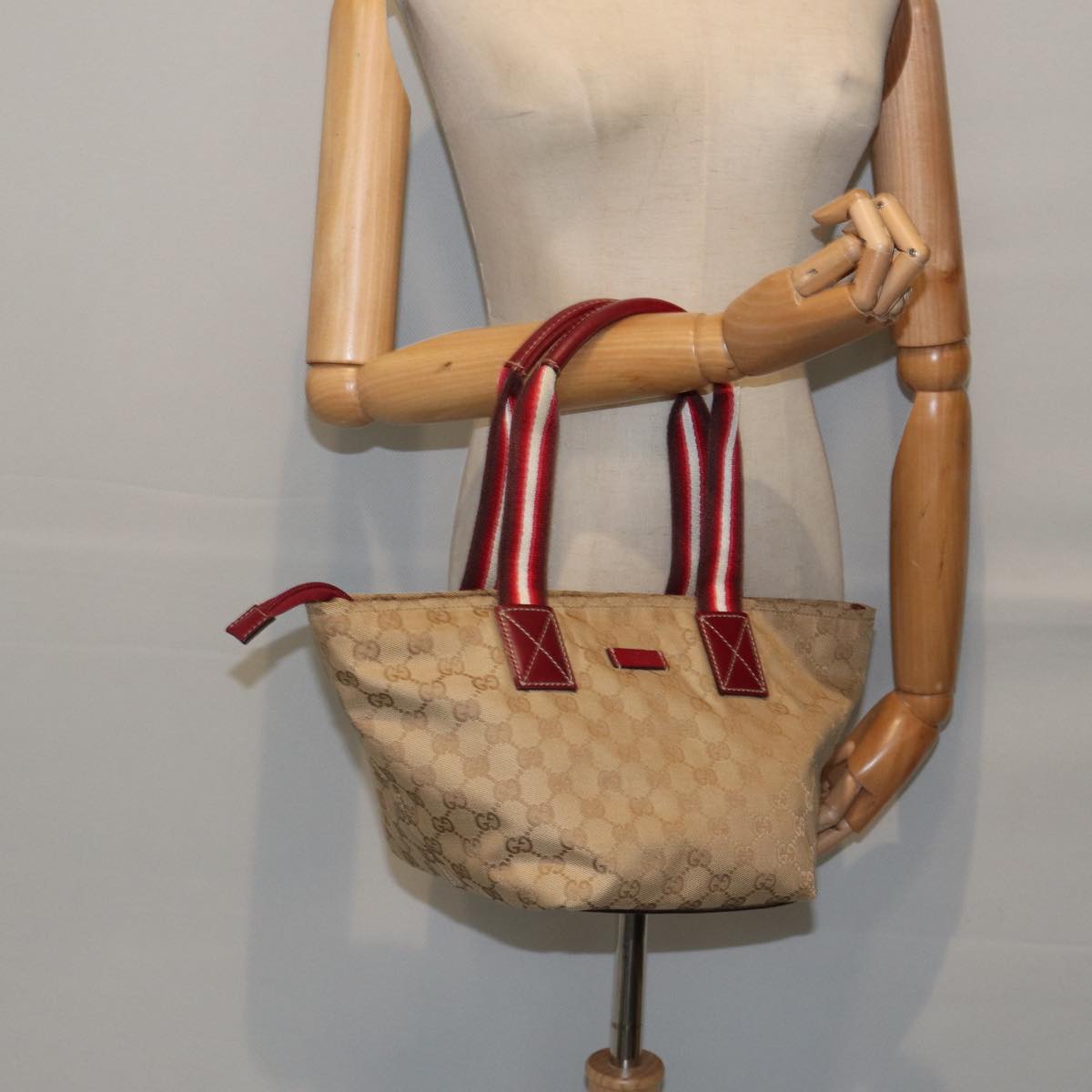 Gucci Sherry, Beige, Canvas, shoulder