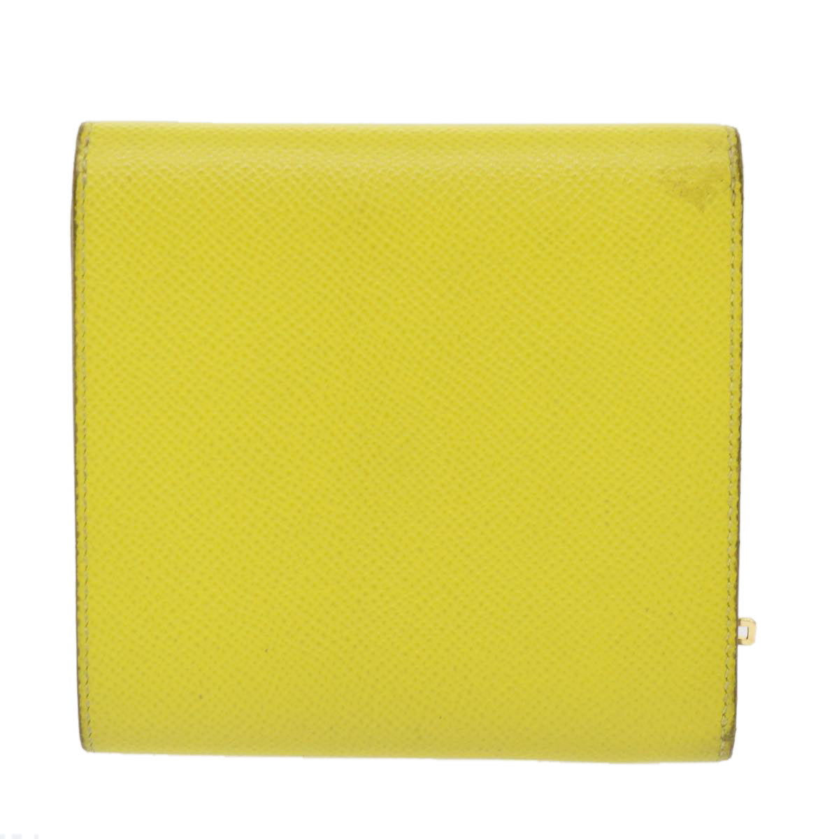 Hermès Clic 12, Yellow, Leather, wallet