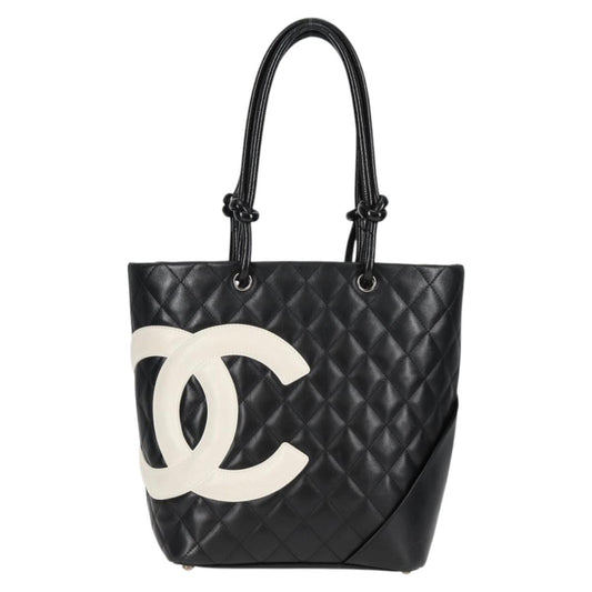 Chanel Cambon, Black, Leather, tote