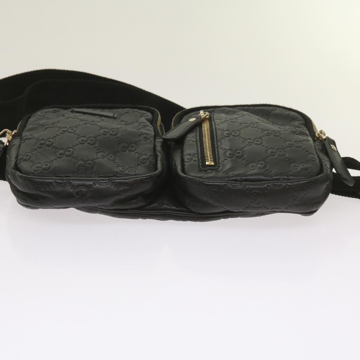 Gucci GG Signature, Black, Leather, shoulder