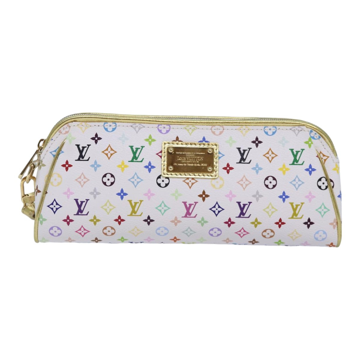 Louis Vuitton Kate Clutch, White, Canvas, clutch