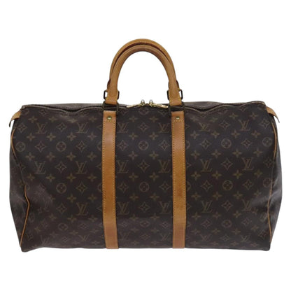 Louis Vuitton Keepall 50, Brown, Canvas, travel