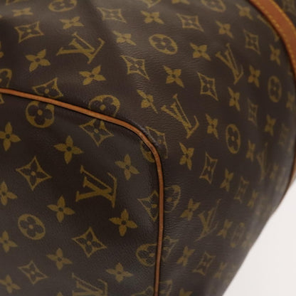 Louis Vuitton Keepall 55, Brown, Canvas, travel