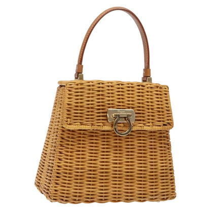 Salvatore Ferragamo Gancini, Brown, Leather, handbag