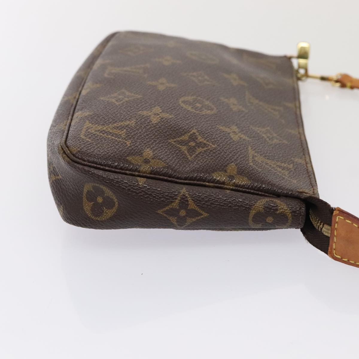 Louis Vuitton Pochette Accessoire, Brown, Canvas, clutch