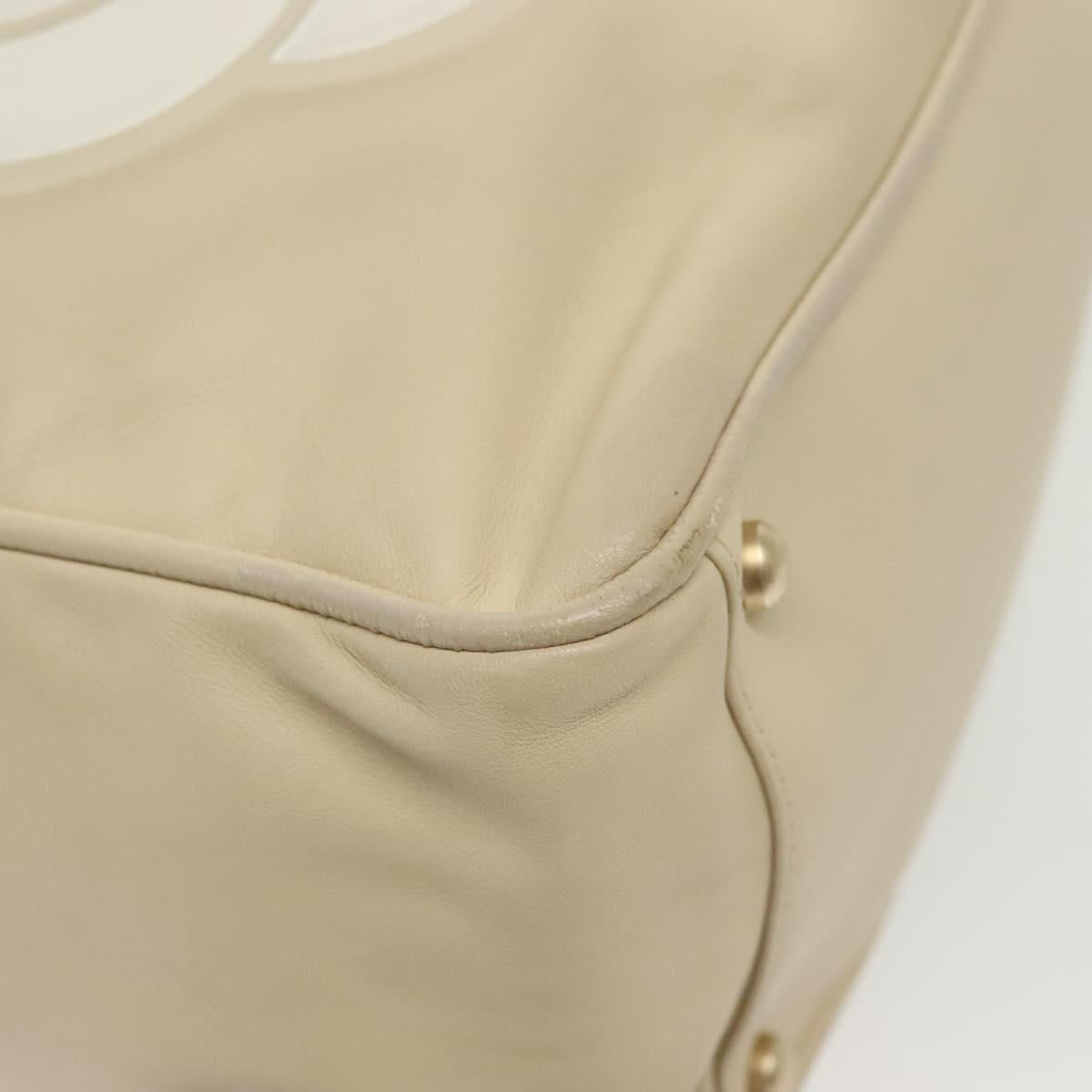 Chanel Camellia, Beige, Leather, shoulder