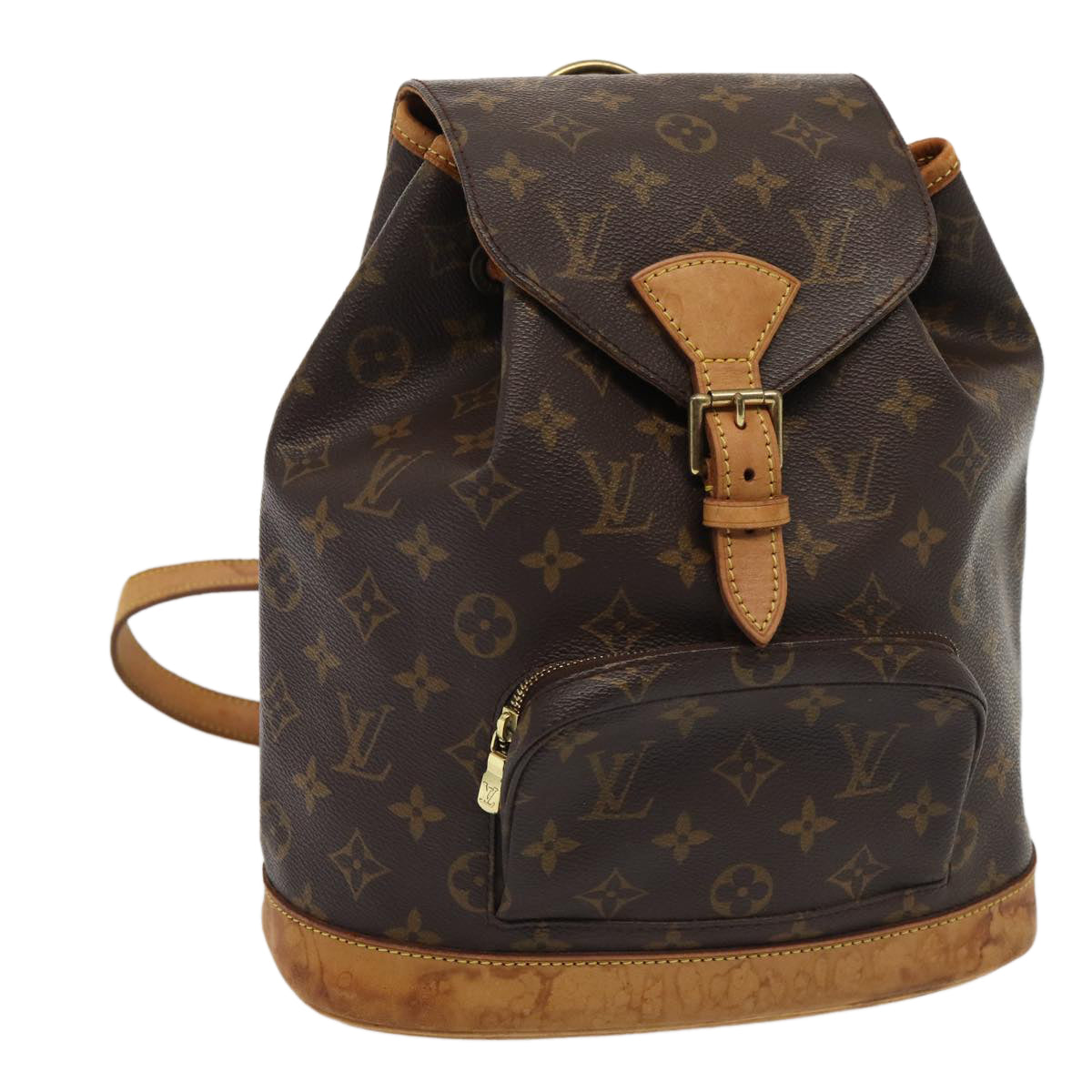 Louis Vuitton Montsouris, Brown, Canvas, backpack