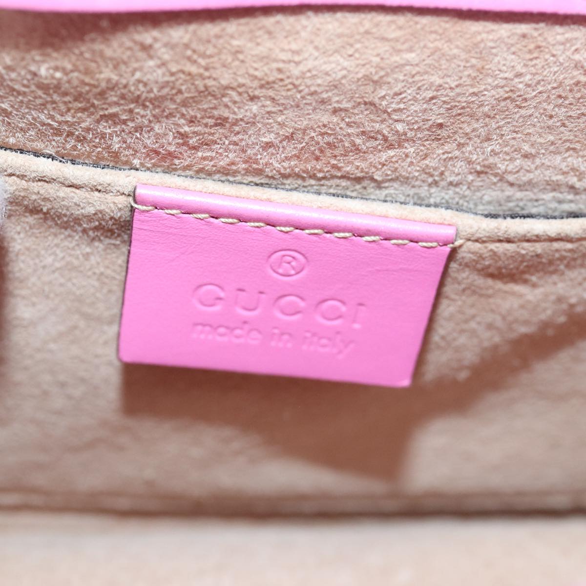 Gucci Sylvie, Pink, Leather, shoulder