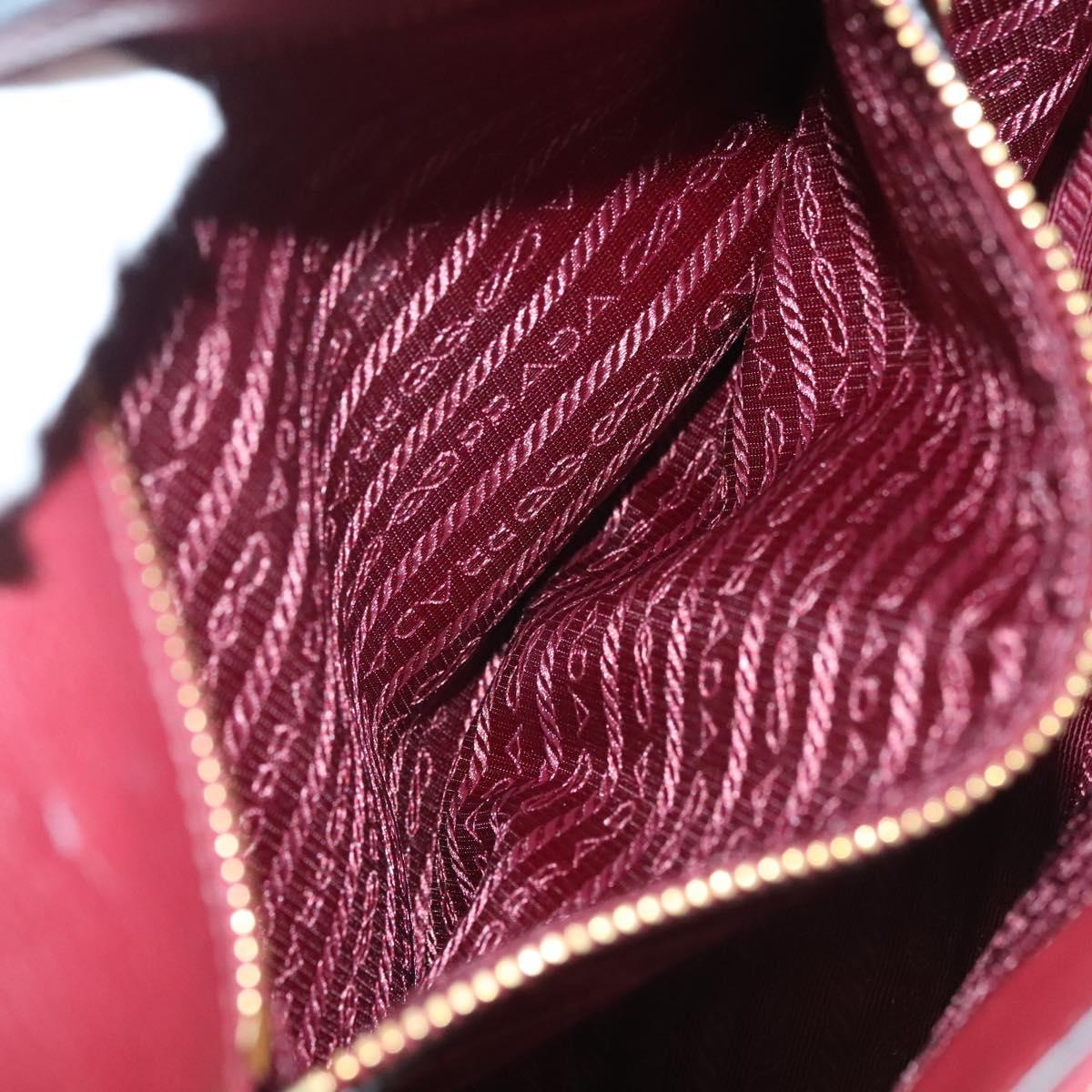 Prada Vitello, Burgundy, Leather, handbag