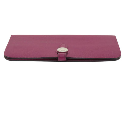 Hermès Dogon, Red, Leather, wallet