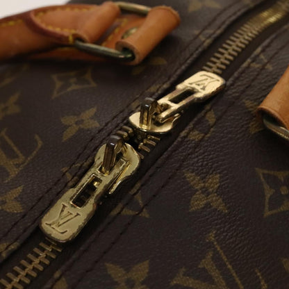 Louis Vuitton Keepall 55, Brown, Canvas, travel