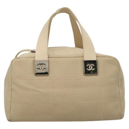 Chanel Bowling Bag, Beige, Canvas, handbag