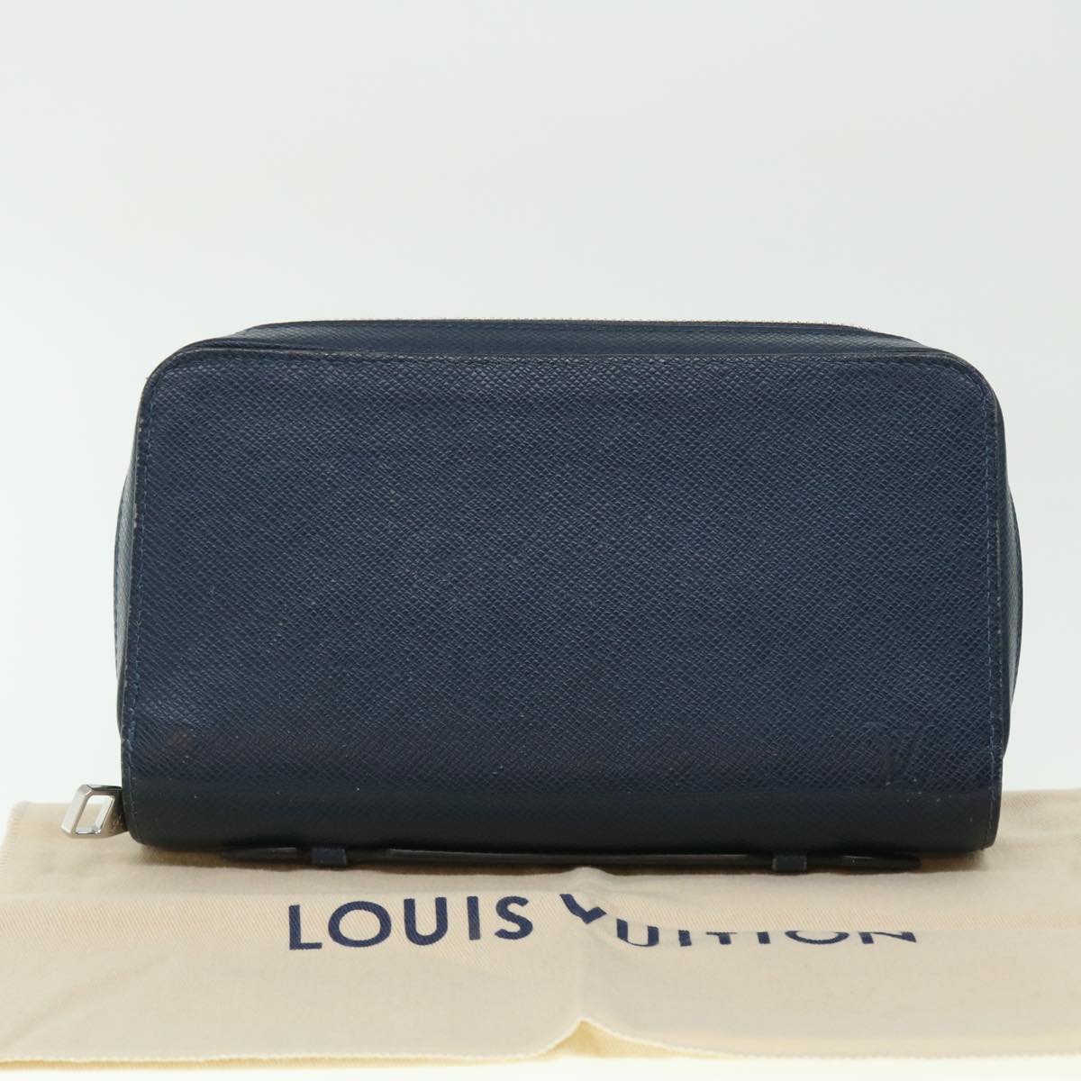 Louis Vuitton Zippy XL, Navy, Leather, wallet