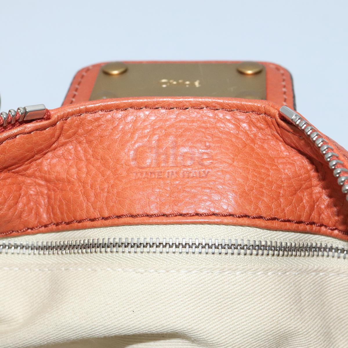 Chloé Paddington, Orange, Leather, handbag