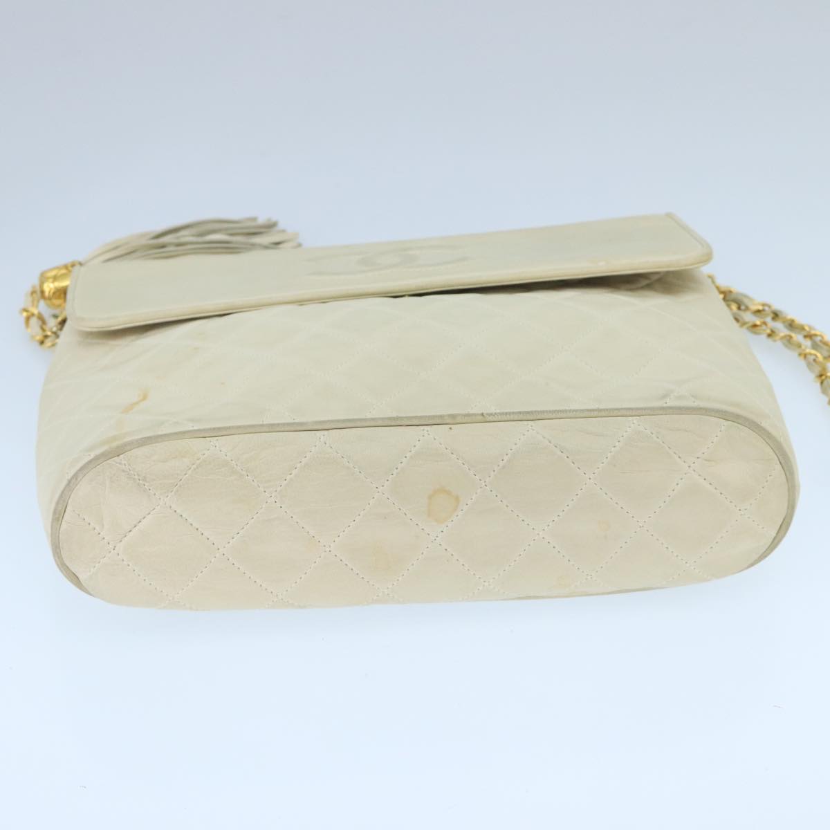 Chanel Camera, Beige, Leather, shoulder