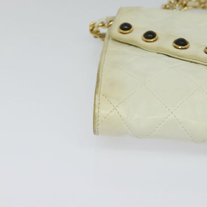 Chanel, White, Leather, shoulder