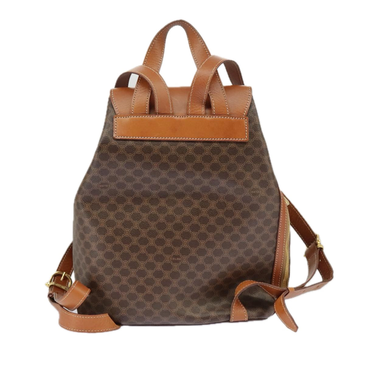 Céline Triomphe, Brown, Canvas, backpack