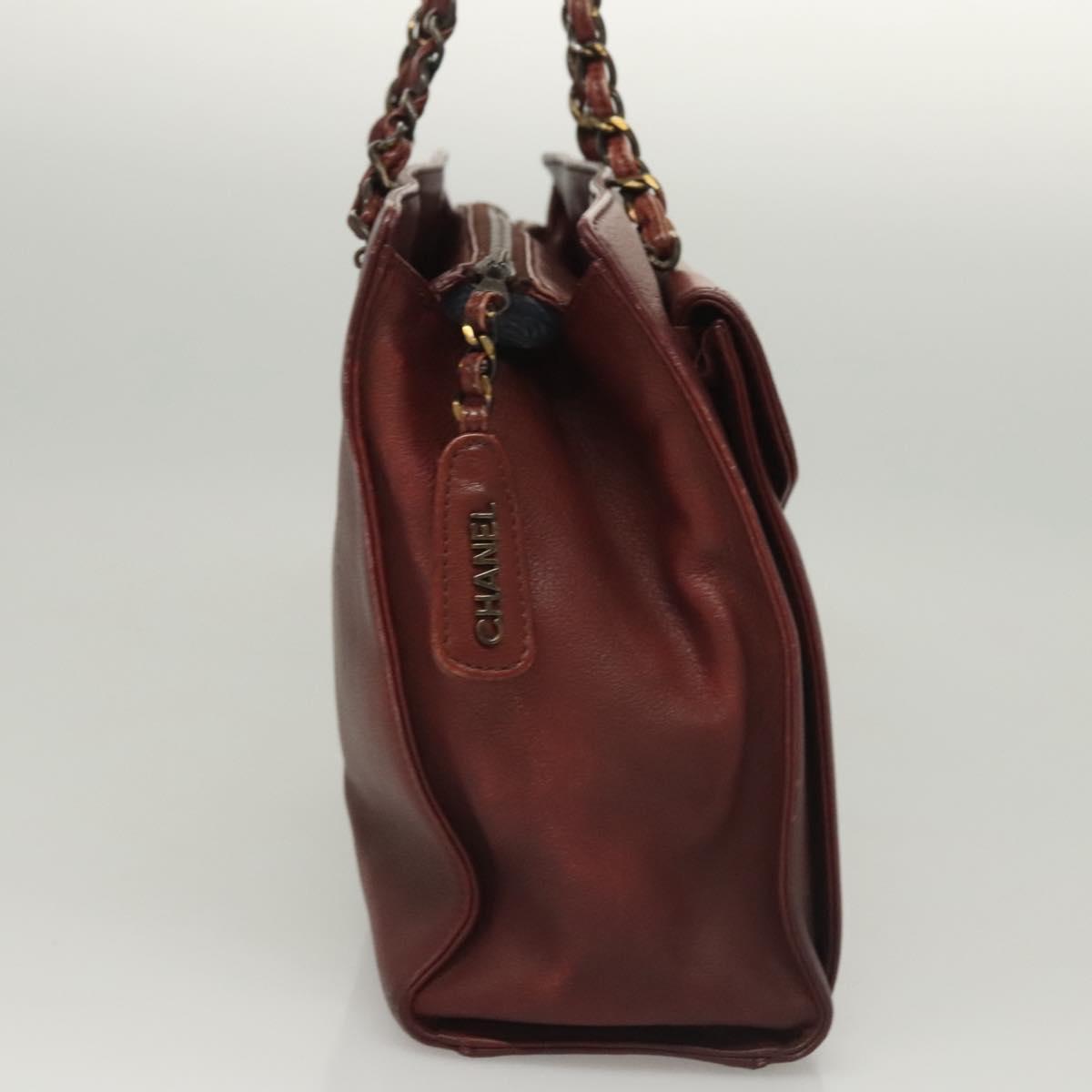 Chanel, Burgundy, Leather, handbag