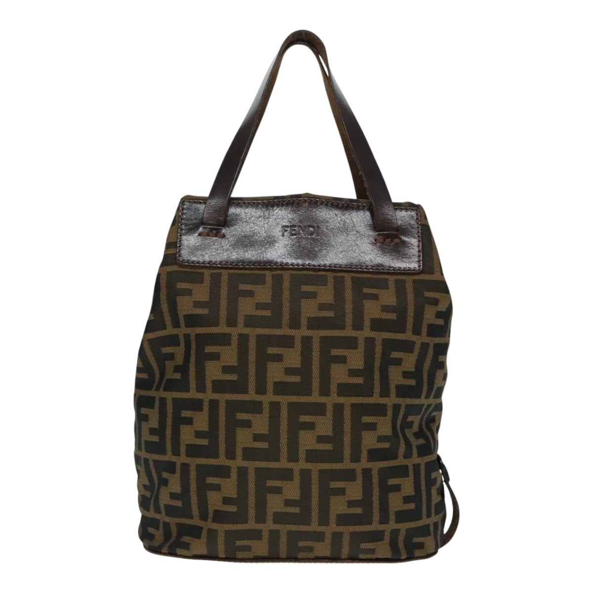 Fendi FF, Brown, Canvas, handbag