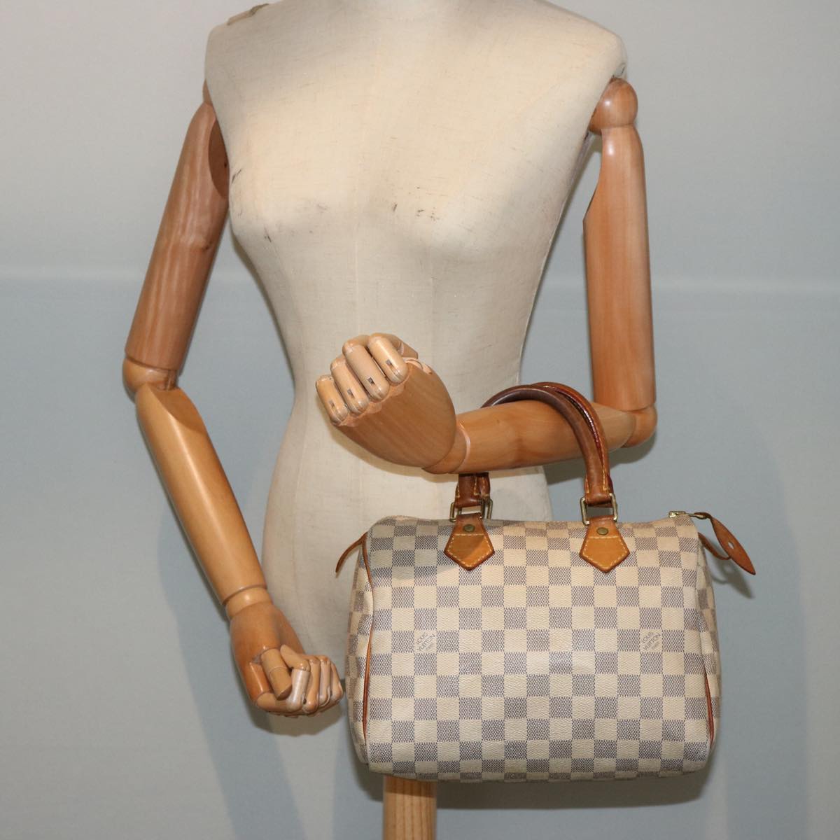 Louis Vuitton Speedy 25, White, Canvas, handbag