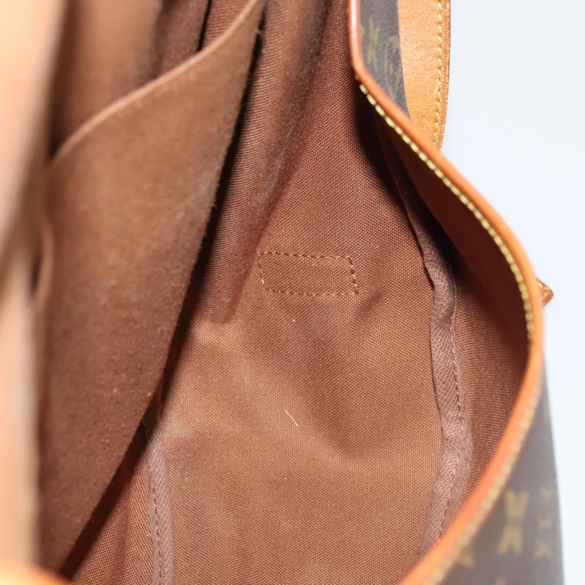 Louis Vuitton Saumur 35, Brown, Canvas, shoulder