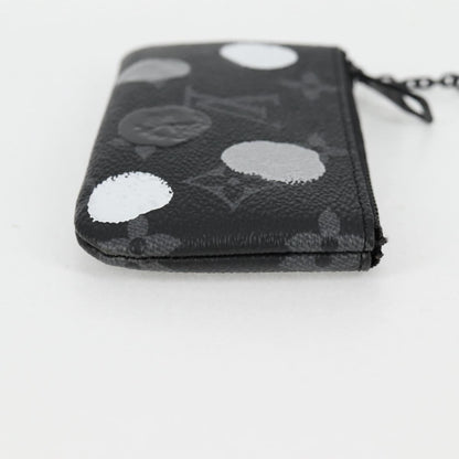 Louis Vuitton Pochette Clés, Black, Canvas, wallet