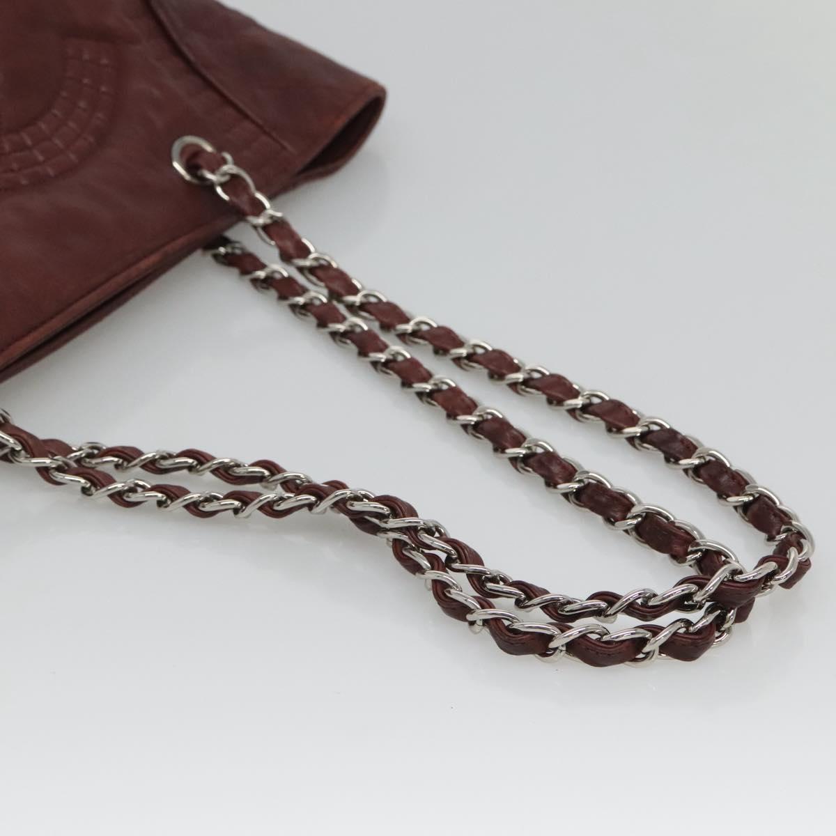 Chanel Grand Shopping, Burgundy, Leather, tote