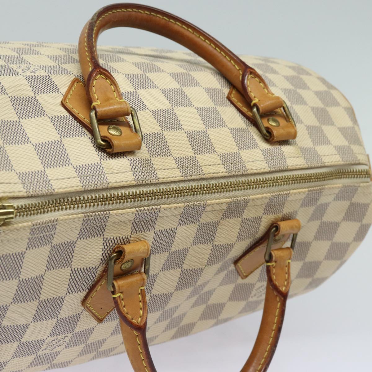 Louis Vuitton Speedy 30, White, Canvas, handbag